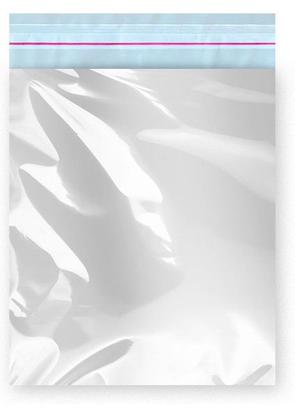 Bantlı Metalize Hediye Paketi Gümüş 12 x 17 cm - 100 Adet