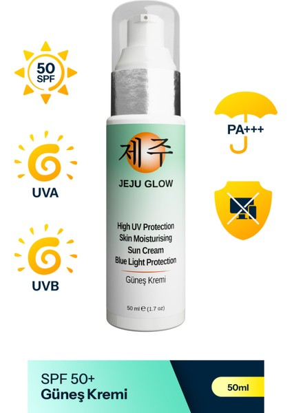 Yüksek Koruma Faktörlü Güneş Kremi Spf 50+ Uva-Uvb Pa+++ Blue Light 50 ml
