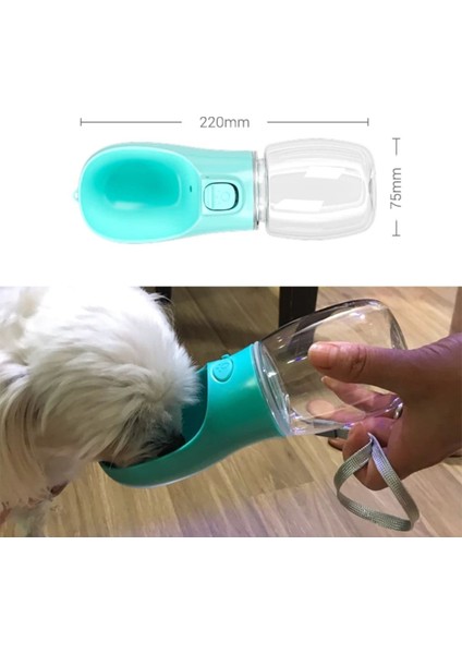Taşınabilir Evcil Hayvan Suluğu Seyahat Kabı Kilitlenebilen Su Sızdırmaz Kap 350 ml (4172)