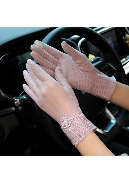 Güneş Koruması Bayan Kısa Yaz Buz Ipek Ince Nefes Alabilen Dokunmatik Ekran Kaymaz Anti Ultraviyole Dantel Eln (Yurt Dışından) modelleri