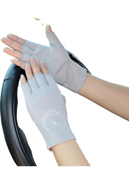 Güneş Koruması Kısa Anti Ultraviyole Yarım Parmak Sızıntısı Iki Parmak Dokunmatik Ekran Kaymaz Eln (Yurt Dışından)