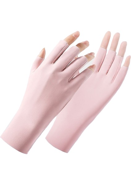 2li Paket Yarım Parmak Güneş Kremi Uv Koruması Nefes Alabilen Buz Ipek Yarım Parmak Eln Ince Kısa Eln (Yurt Dışından)