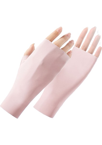 2li Paket Yarım Parmak Güneş Kremi Uv Koruması Nefes Alabilen Buz Ipek Yarım Parmak Eln Ince Kısa Eln (Yurt Dışından)