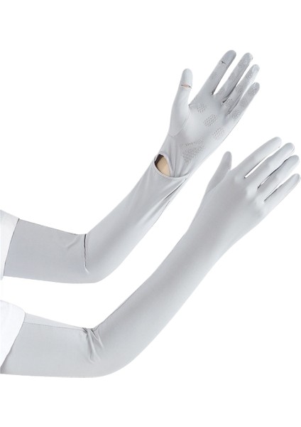 Buz Ipek Güneş Kremi Ince Anti Ultraviyole Yaz Uzun Kol Koruma Kaymaz Gevşek Kollu Eln (Yurt Dışından)