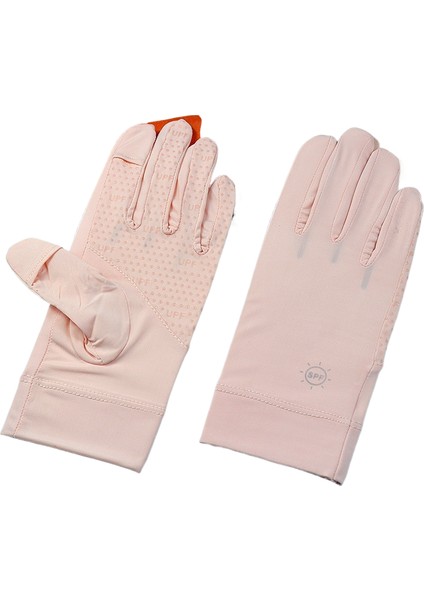 Güneş Koruma Kadın Buz Ipek Dokunmatik Ekran Nefes Alabilen Kaymaz Anti Ultraviyole Eln (Yurt Dışından)