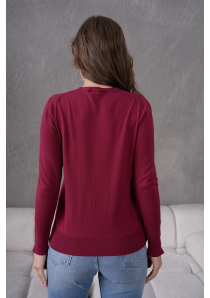 Kadın Bisiklet Yaka Kolu Çıtçıtlı Triko Kazak 1060 fırsatları
