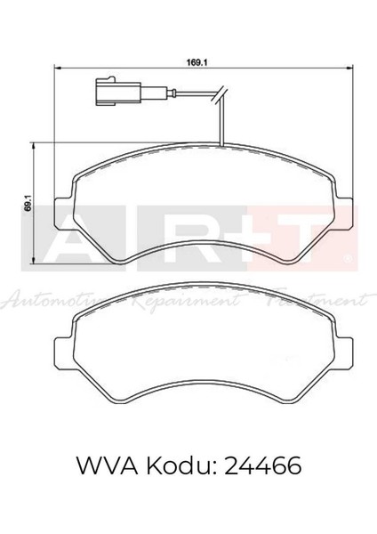 Balata Fıat Ducato (11-) Peugeot Boxer (11-) Citroen Jumper (11-) Ön - Ikaz Kablolu