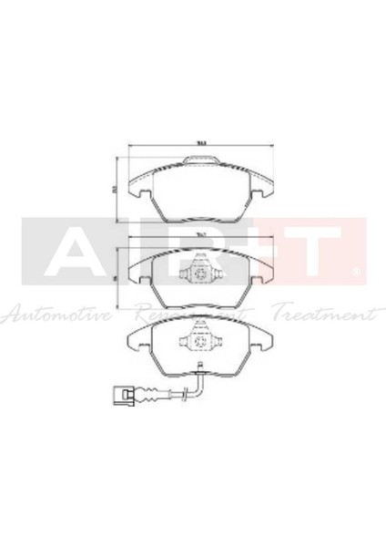 Balata Vw Caddy Iıı Golf V Touran Jetta Passat Audi A1 Sportback (10-) A3 A3 Sportback A3 (03-12) Tt (06-10) Seat Altea (04-) Ön - Ikaz Kablolu