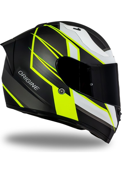 Strada Competition Beyaz-Sarı-Siyah Kask ( Güneş Vizörlü ) fiyatları