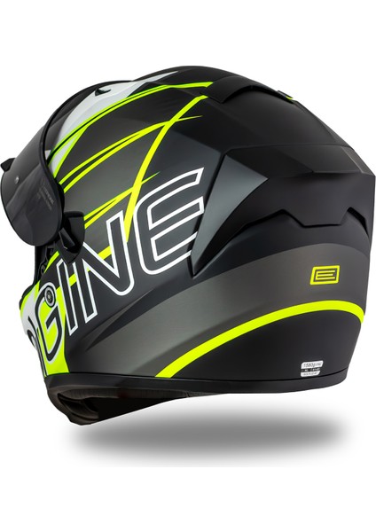 Strada Competition Beyaz-Sarı-Siyah Kask ( Güneş Vizörlü ) indirimleri