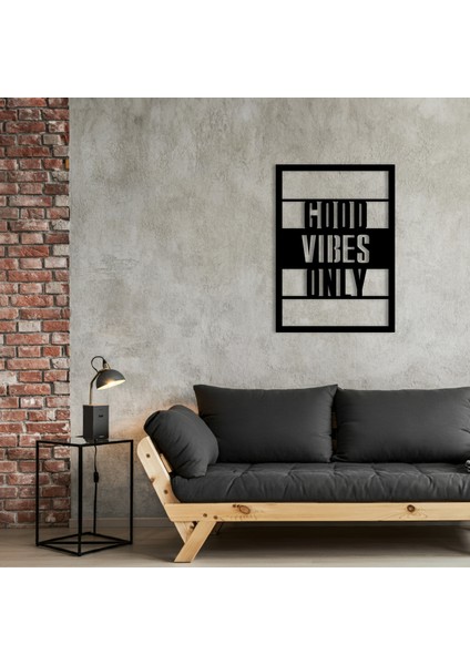 Good Vibes Only Temalı Ahşap Duvar Tablosu