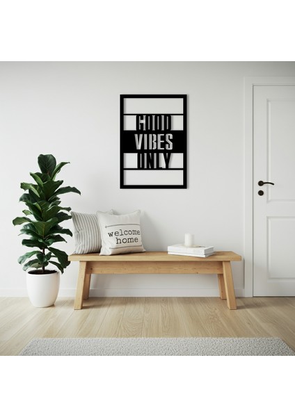 Good Vibes Only Temalı Ahşap Duvar Tablosu
