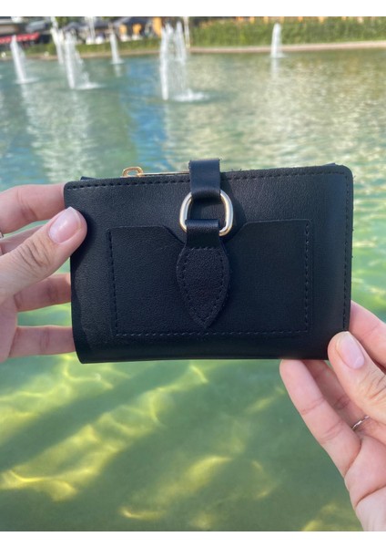 Z&m Collection Çıtçıt Kapamalı Dış Kısmında Küçük Bölmesi Olan Tokalı Renkli Kadın Cüzdanı