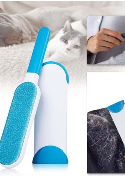 Kedi Köpek Tüy Toplama Fırça Seti Fonksiyonlu Pratik Kullanım Tüy Toplayıcı Temizlik Seti