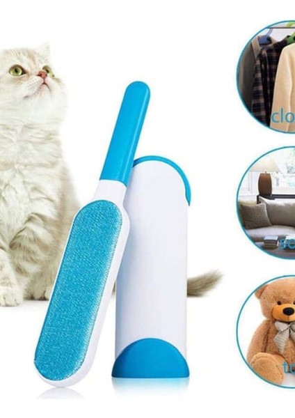 Kedi Köpek Tüy Toplama Fırça Seti Fonksiyonlu Pratik Kullanım Tüy Toplayıcı Temizlik Seti