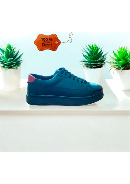 Erkek Deri , Sneaker Ortapedik Ayakkabı Siyah / Casual Man Black