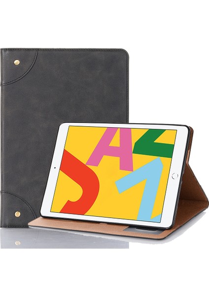 iPad 10.2 / 10.5 Için Retro Kitap Stili Yatay Çevirme Deri Kılıf, Tutucu ve Kart Yuvaları ve Cüzdan (Yurt Dışından)