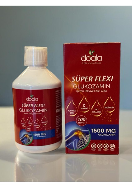 Süper Flexi Glukozamin 1500 Mg (Yumurta Zarı, C Vitamini, Tip 2 Kolajen, Ak Günlük.)
