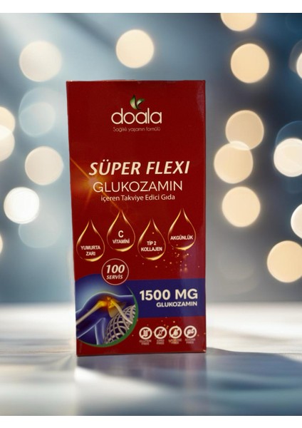 Süper Flexi Glukozamin 1500 Mg (Yumurta Zarı, C Vitamini, Tip 2 Kolajen, Ak Günlük.)