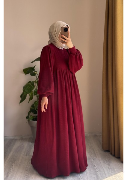 Asya Robalı Elbise - Bordo modelleri