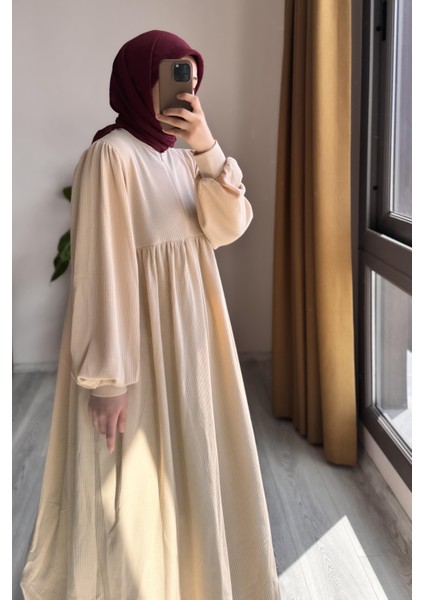 Asya Robalı Elbise- Bej