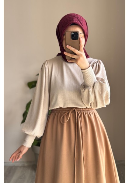 Bağcıklı Rahat Etek - Vizon fiyatları