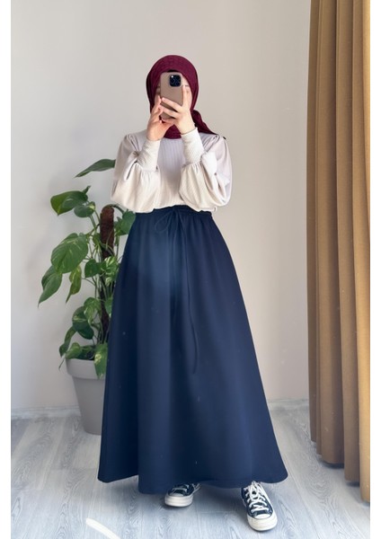 Bağcıklı Rahat Etek - Lacivert fiyatları