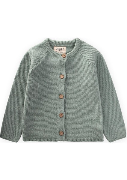 Links Triko Hırka 1-5 Yaş Mint Yeşili