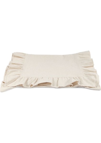 Vintage Naturel Fırfırlı Keten Runner fırsatları