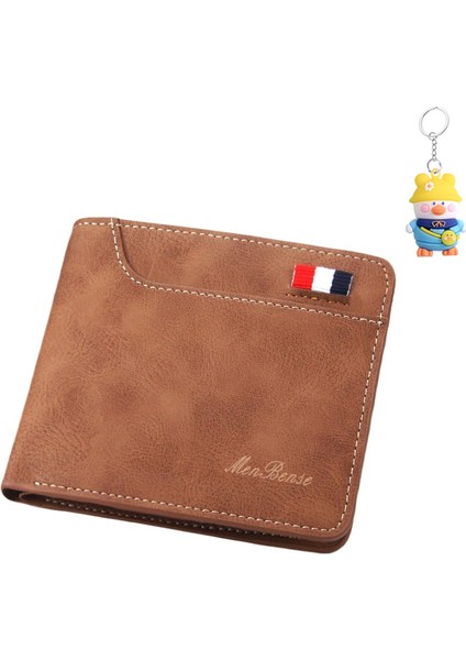Erkek Cüzdan Moda Casual Çoklu Kart Yuvası Erkek Cüzdan Para Cüzdanı Kısa Üç Katlı Cüzdan (Yurt Dışından)