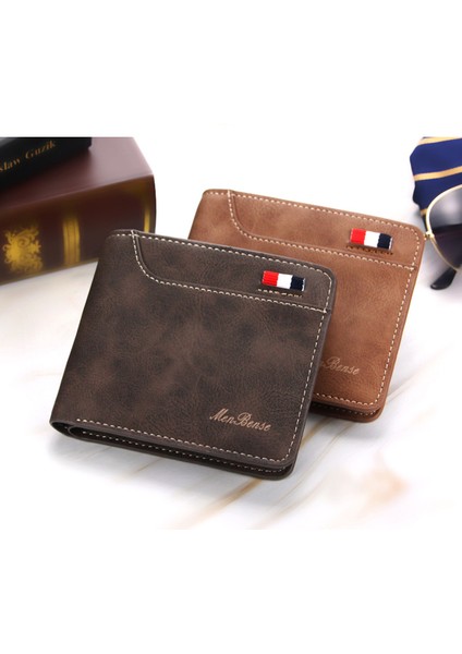 Erkek Cüzdan Moda Casual Çoklu Kart Yuvası Erkek Cüzdan Para Cüzdanı Kısa Üç Katlı Cüzdan (Yurt Dışından) fiyatları