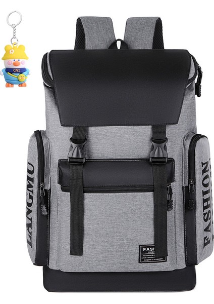 Gündelik Büyük Kapasiteli Seyahat Sırt Çantası Unisex Flip Toka Bilgisayar Okul Çantası Moda Dışarı Sırt Çantası (Yurt Dışından)