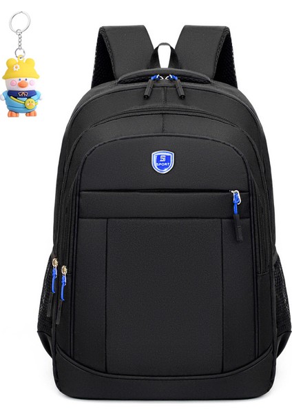 Sırt Çantası Büyük Kapasiteli Rahat Seyahat Sırt Çantası Erkek Üniversite Öğrencisi Okul Çantası Basit Çok Katmanlı Iş Bilgisayar (Yurt Dışından)