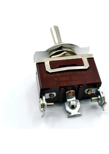 Toggle Switch 1-0-2 Yaylı Metal Anahtar 3 Pin 12V-220V 15A Yaylı