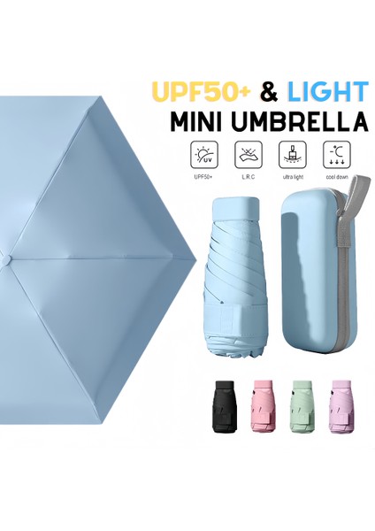 Mini Şemsiye Kapsül Şemsiye Güneşli ve Yağmurlu Çift Kullanımlı Yağmur Geçirmez Güneş Koruması Açık Hava Seyahat Taşınabilir Şemsiye Şemsiye (Yurt Dışından) fiyatları