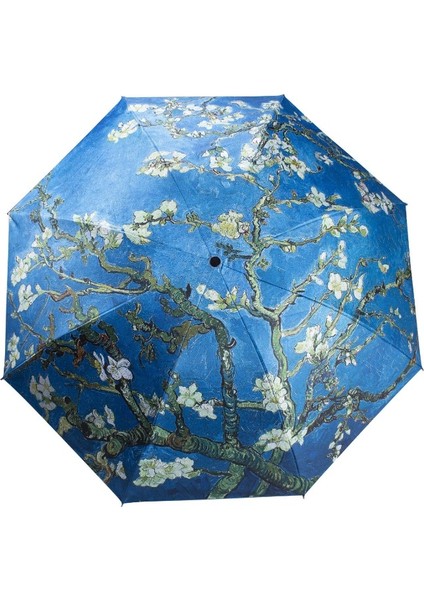 Van Gogh Yağlıboya Otomatik Şemsiye Küçük Taze Vinil Şemsiye Yağlıboya Otomatik Rüzgar Geçirmez Rüzgara Dayanıklı Güneş Katlanır (Yurt Dışından)