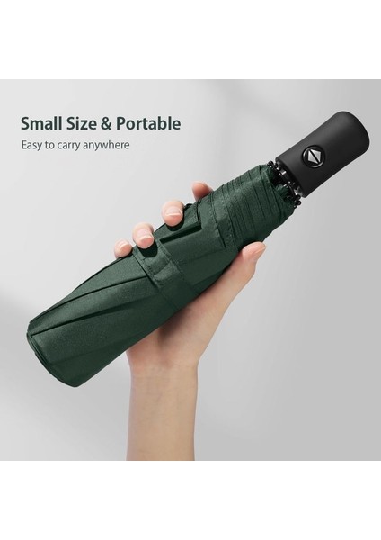 Otomatik Yağmur ve Güneş Şemsiyesi Siyah Kaplama Şemsiye Anti-UV 3 Katlanır Rüzgara Dayanıklı Otomatik Lüks Büyük Rüzgar Geçirmez Kadın Erkek 8Ribs (Yurt Dışından) modelleri