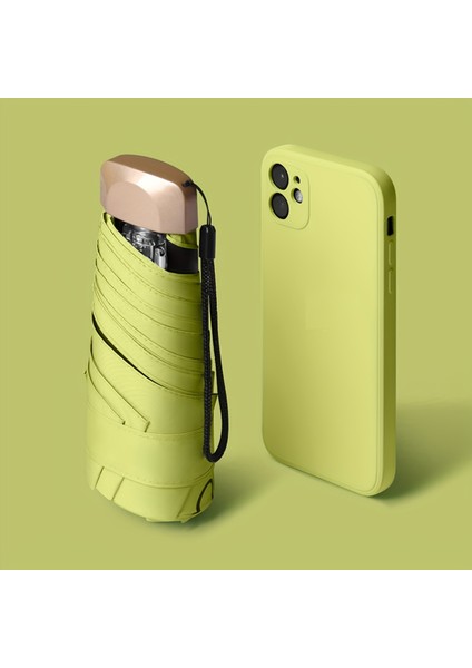 Mini Güneş Şemsiyesi Küçük Katlanır Şemsiye Yağmur Moda Anti-Uv Su Geçirmez Taşınabilir Cep Seyahat Şemsiyeleri Kadınlar Kızlar Için Hediye (Yurt Dışından)