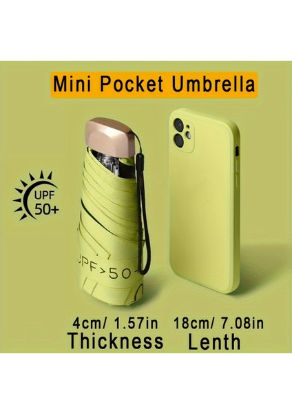 Mini Güneş Şemsiyesi Küçük Katlanır Şemsiye Yağmur Moda Anti-Uv Su Geçirmez Taşınabilir Cep Seyahat Şemsiyeleri Kadınlar Kızlar Için Hediye (Yurt Dışından) fiyatları