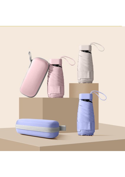 Kadınlar Için Mini Kompakt Cep Şemsiyesi Hafif 5 Katlanır Güneş Koruması Güneş ve Yağmur Küçük Kart Çantası Şemsiyeler Paraguas Mujer (Yurt Dışından) fırsatları