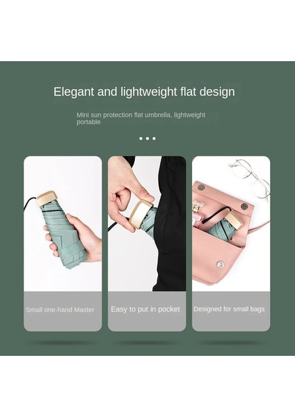 %55 Indirim Mini Güneş Şemsiyesi Küçük Cep Yağmur Şemsiyesi Vinil Katlanır Uv Ultraviyole Koruma Güneşlik Cep Şemsiye Kapsülü (Yurt Dışından) fiyatları