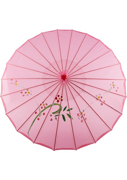 82/84cm İpek Kumaş Kadın Şemsiyesi Japon Kiraz Çiçekleri Antik Dans Şemsiyesi Dekoratif Çin Tarzı Yağlı Kağıt Şemsiye (Yurt Dışından)