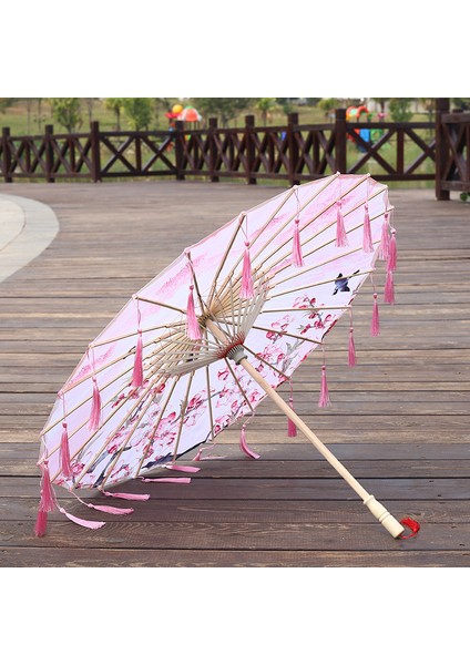 82CM Ipek Kumaş Şemsiye Fan Tel Cosplay Hanfu Yağlı Kağıt Şemsiye Antik Çin Tarzı Klisal Çin Japon Tarzı (Yurt Dışından) modelleri