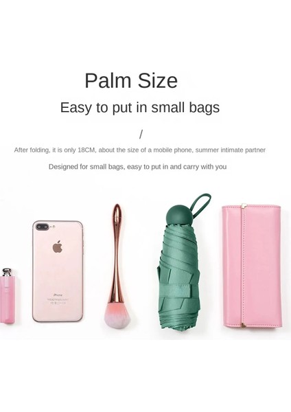 Kapsül Şemsiye Taşınabilir Mini Güneşlik Güneş Kremi Yağmur Şemsiye Siyah Kauçuk Alaşımlı Saplı Katlanabilir Güneş Yağmur Çift Kullanımlı (Yurt Dışından) fırsatları