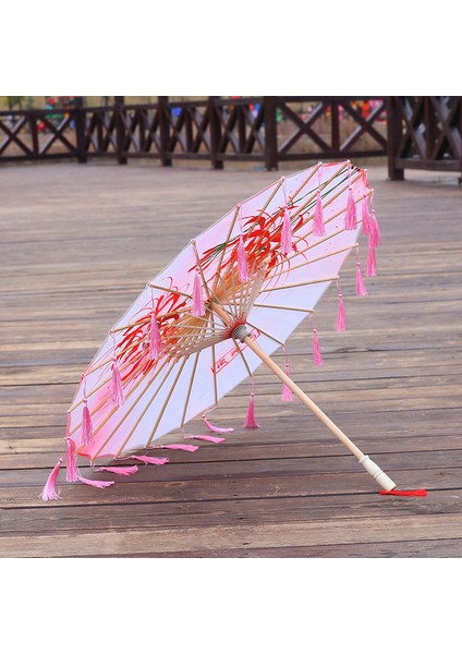 82CM Ipek Kumaş Şemsiye Fan Tel Cosplay Hanfu Yağlı Kağıt Şemsiye Antik Çin Tarzı Klisal Çin Japon Tarzı (Yurt Dışından)