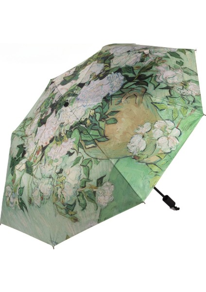 Van Gogh Yağlıboya Otomatik Şemsiye Küçük Taze Vinil Şemsiye Yağlıboya Otomatik Rüzgar Geçirmez Rüzgara Dayanıklı Güneş Katlanır (Yurt Dışından) fırsatları