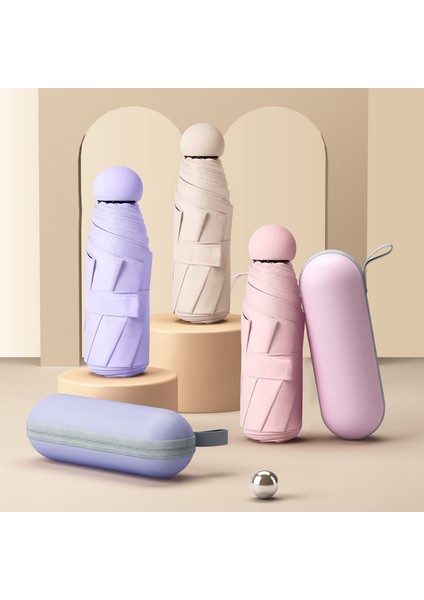 Mini Katlanabilir Şemsiye Uv Koruması Mini Güneş Şemsiyesi Çift Kullanımlı Taşınabilir Kutu Şemsiyeyi Saklamak Için Mini Şemsiye 01 (Yurt Dışından) modelleri