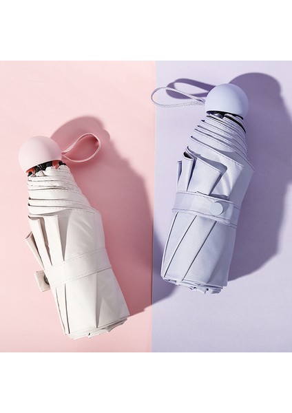 Mini Katlanabilir Şemsiye Uv Koruması Mini Güneş Şemsiyesi Çift Kullanımlı Taşınabilir Kutu Şemsiyeyi Saklamak Için Mini Şemsiye 01 (Yurt Dışından) fırsatları