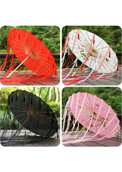 Net Kırmızı Tel Dekoratif Şemsiye Kurdele Şemsiye İpek Kumaş Şemsiye Hanfu Şemsiye Sahne Malzemeleri Atış Performans Kostüm Şemsiye (Yurt Dışından) fiyatları