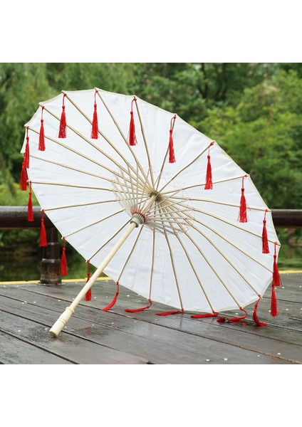 Net Kırmızı Tel Dekoratif Şemsiye Kurdele Şemsiye İpek Kumaş Şemsiye Hanfu Şemsiye Sahne Malzemeleri Atış Performans Kostüm Şemsiye (Yurt Dışından)